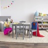 KINDER HOME Dečiji sto sa 4 stolice – Drveni dečiji sto za igru i učenje, sivi set TF-6645-G