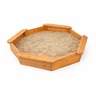 KINDER HOME Dečiji drveni peskarnik – model sa 8 strana i 4 sedišta, 134,5×134,5 cm WSB-1345