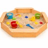 KINDER HOME Dečiji drveni peskarnik – model sa 8 strana i 4 sedišta, 134,5×134,5 cm WSB-1345