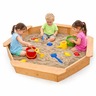 KINDER HOME Dečiji drveni peskarnik – model sa 8 strana i 4 sedišta, 134,5×134,5 cm WSB-1345