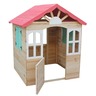 KINDER HOME Dečija drvena kućica za igru na otvorenom - za dvorište i baštu, 115×102×129 cm C996