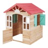 KINDER HOME Dečija drvena kućica za igru na otvorenom - za dvorište i baštu, 115×102×129 cm C996