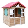 KINDER HOME Dečija drvena kućica za igru na otvorenom - za dvorište i baštu, 115×102×129 cm C996