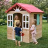 KINDER HOME Dečija drvena kućica za igru na otvorenom - za dvorište i baštu, 115×102×129 cm C996