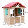KINDER HOME Dečija drvena kućica za igru na otvorenom - za dvorište i baštu, 115×102×129 cm C996