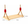 KINDER HOME Dečija drvena ljuljaška za dvorište sa konopcima – prirodno drvo, 33 cm JXS-3033