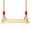 KINDER HOME Dečija drvena ljuljaška za dvorište sa konopcima – prirodno drvo, 33 cm JXS-3033