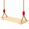 KINDER HOME Dečija drvena ljuljaška za dvorište sa konopcima – prirodno drvo, 33 cm JXS-3033