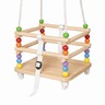 KINDER HOME Dečija drvena ljuljaška sa kaišem i bočnim stranama – do 70 kg, 30×30 cm JXS-3025