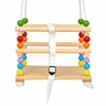 KINDER HOME Dečija drvena ljuljaška sa kaišem i bočnim stranama – do 70 kg, 30×30 cm JXS-3025