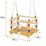 KINDER HOME Dečija drvena ljuljaška sa kaišem i bočnim stranama – do 70 kg, 30×30 cm JXS-3025