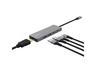Adapter TRUST DALYX 5-IN-1 MULTIPORT/alu/siva