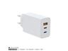 Zidni punjac FULMOVA GAN PD/65W/bela sa USB-C kablom