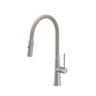 Quadron GINA slavina,čelična,pomični izliv,tuš funcija,steel/beige,3922505_BLY