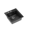 Quadron PETER 110 GraniteQ,ugr Sudopera 1 kada- black dotted/steel HCQP5052CZK