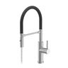 Quadron ANDY slavina,čelična,pomični izliv,tuš funkcija steel/black 3623523_LY