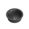 Quadron JOHNNY 210 GraniteQ,ugr Sudopera 1 kada,black dot/steel HCQC5151CZK