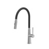 Quadron GINA slavina,čelična,pomični izliv,tuš funkcija steel/black 3922505_LY