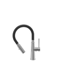 Quadron GINA slavina,čelična,pomični izliv,tuš funkcija steel/black 3922505_LY