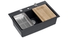 Quadron MARC WORKSTATION GraniteQ,Sudopera 1 posuda black/steel, HQM7650U8_BS