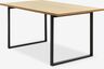 Trpezarijski sto VELORA 90x160 topao hrast/crna