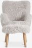 VELORA Fotelja w/footstool prljavo bela