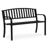 MULTIGARDEN Metalna baštenska klupa 120×50 cm sa naslonom, crna - WYI-XG223