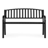 MULTIGARDEN Metalna baštenska klupa 120×50 cm sa naslonom, crna - WYI-XG223