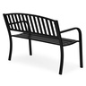 MULTIGARDEN Metalna baštenska klupa 120×50 cm sa naslonom, crna - WYI-XG223