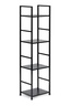 ModernHome Drvena polica sa metalnim LOFT okvirom, 4 nivoa, crna - CWJ3024112L BLK