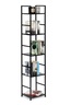 ModernHome Drvena polica sa metalnim okvirom u LOFT stilu, 5 nivoa, crna- CWJ3024144L BLK