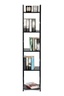 ModernHome Drvena polica sa metalnim okvirom u LOFT stilu, 5 nivoa, crna- CWJ3024144L BLK