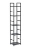 ModernHome Drvena polica sa metalnim okvirom u LOFT stilu, 5 nivoa, crna- CWJ3024144L BLK