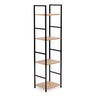 ModernHome Drvena polica sa metalnim LOFT okvirom, 4 nivoa, u boji hrasta - CWJ3024112L WO