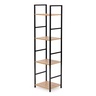 ModernHome Drvena polica sa metalnim LOFT okvirom, 4 nivoa, u boji hrasta - CWJ3024112L WO
