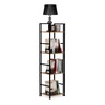 ModernHome Drvena polica sa metalnim LOFT okvirom, 4 nivoa, u boji hrasta - CWJ3024112L WO