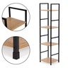ModernHome Drvena polica sa metalnim LOFT okvirom, 4 nivoa, u boji hrasta - CWJ3024112L WO