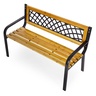MULTIGARDEN Drvena baštenska klupa sa rešetkastim naslonom 118×52 cm - WYI-XG2090