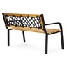 MULTIGARDEN Drvena baštenska klupa sa rešetkastim naslonom 118×52 cm - WYI-XG2090