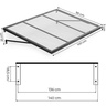 MULTIGARDEN Nadstrešnica za ulazna vrata 140 × 90 cm sa UV zaštitom – AW-090