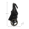 KINDERKRAFT KOLICA ZA BEBE SA TACNOM TRIG 3 BLACK KSTRIG03BLK000T