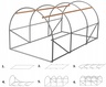 CHOMIK Baštenski plastenik za paradajz – zeleni, 200 × 77 × 168/146 cm 5507 TUN5507