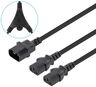 Manhattan Power Cable Y-Splitter 2 x C13 to C14, 1.8 m