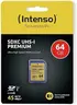 SD Card Intenso 64GB UHS-I Premium 3421490