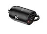 USB auto punjač Volkano Obscurix Series VK-8007-BK 30W USB-A + USB-C
