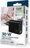 TA-UC-PDQC30LCD-BK-02 Gembird GaN USB brzi punjac, 30W 3-port (2xUSB-A+ USB-C)