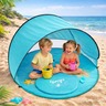 KINDER HOME Dečiji šator za igru na rasklapanje sa UV zaštitom 50+ – okrugli, lagan i sklopiv, za plažu i baštu, 150×150×90 cm GH-T-02