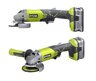 Set aku. ugaona brusilica (115mm) + punjač+ baterija 4Ah (18V ONE+™) - RYOBI R18AG-140S