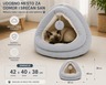 PET COMFORT Krevet za mačke sa visećom lopticom Sivo-Bež 42 × 40 × 38 cm