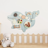Topi Toys Montesori Drvena Zidna Plavi Delfin